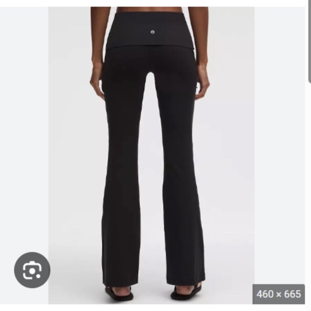Groove Nulu Foldover-Waist Flared Pant (32.5") — Black